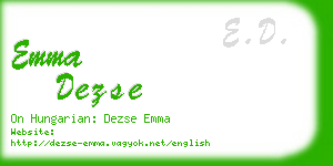 emma dezse business card